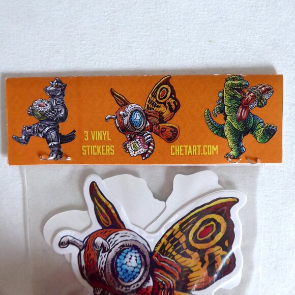 NEW GODZILLA MECHAGODZILLA MOTHRA JAPAN KAIJU MONSTERS VINYL DECAL STICKER LOT - Picture 6 of 6